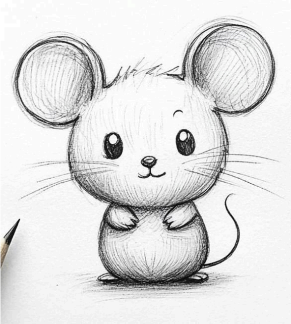 Kids Draw 2-10 Pencil Mouse mouse drawing