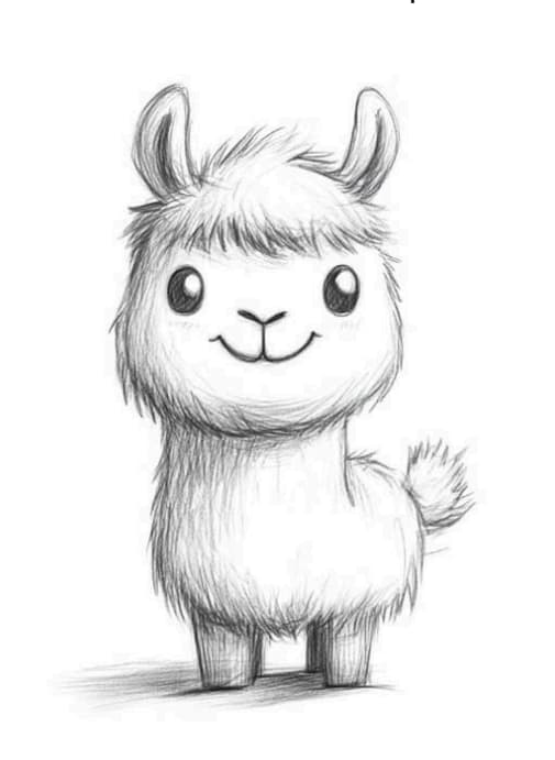 Cute Pencil Alpaca