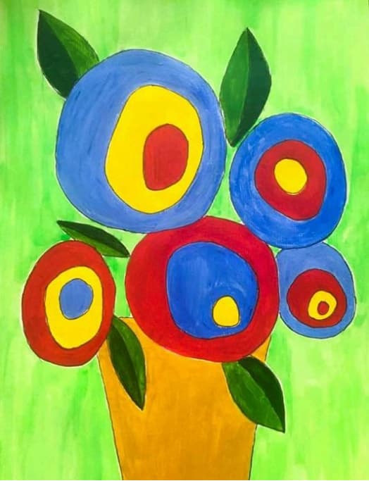 Primary Flowers painting