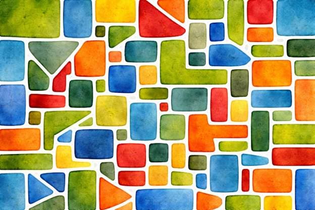 Vibrant Watercolor Mosaic Vibrant Watercolor Mosaic